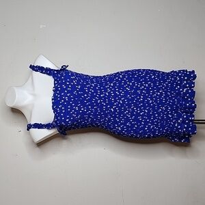 Faithfull The Brand Blue Floral Bettina Dress Size XS